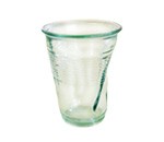 glass crinkled cup